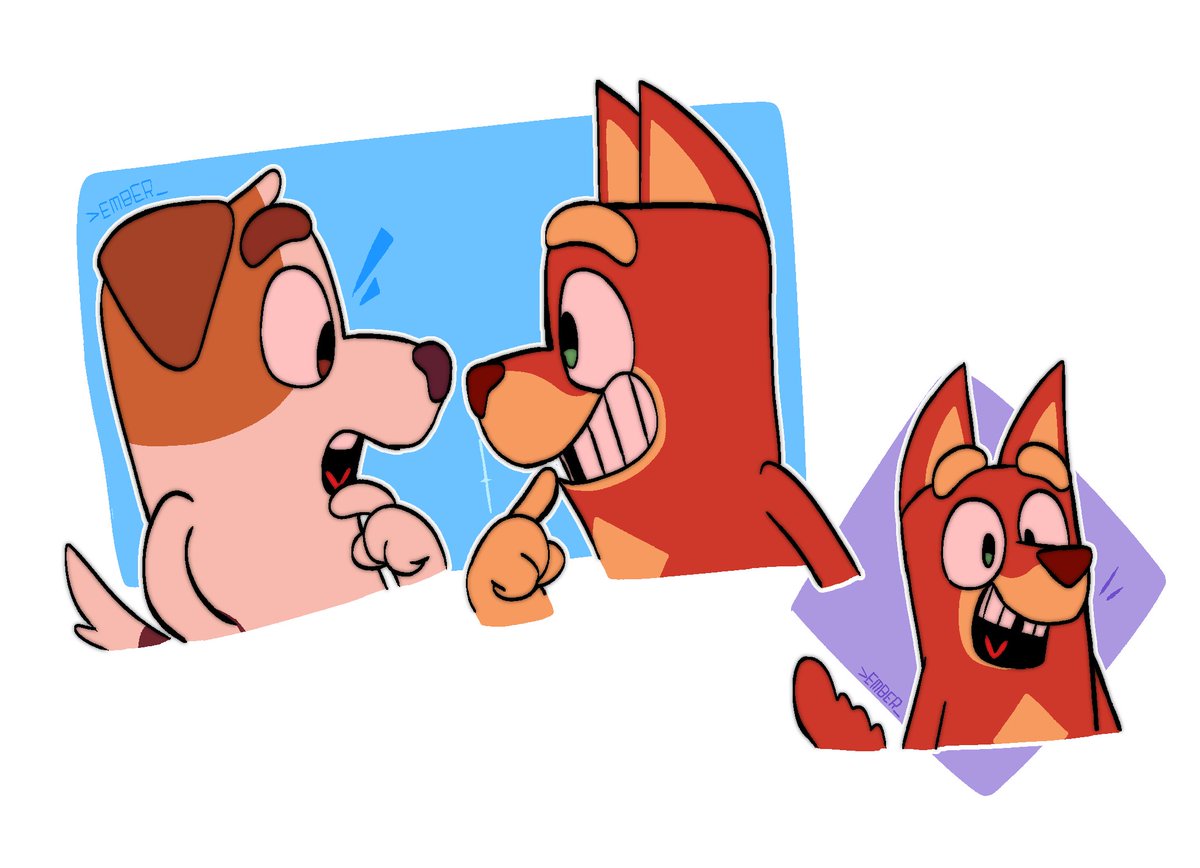 yall have seen Digger with braces

now check out Rusty with a tooth gap!!

#bluey #blueyfanart #blueytvshow