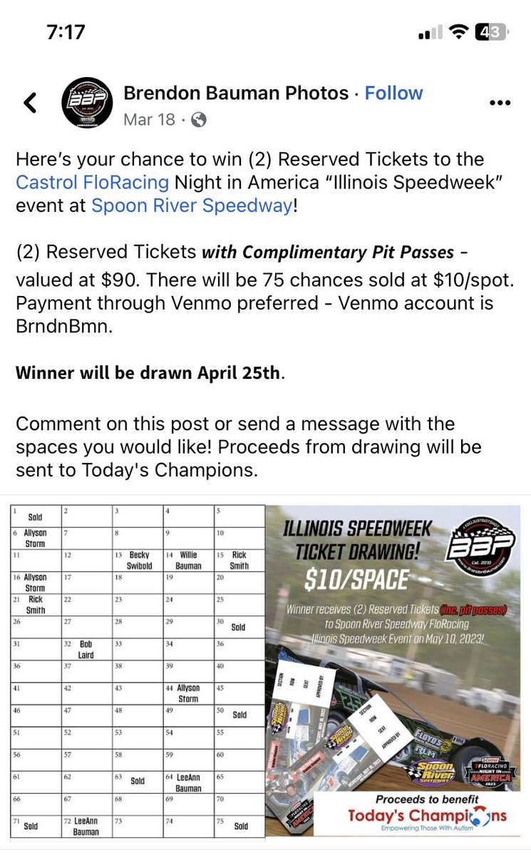 We’re overdue & trying to get caught up with a BIG THANK YOU!

THANK YOU! @BrndnBmnPhotos for keeping us in your thoughts as #AutismAwarenessMonth kicked off this year.😇

Your kindness & generosity towards @racersforautism & @todayschampions is greatly appreciated!
#BCForever