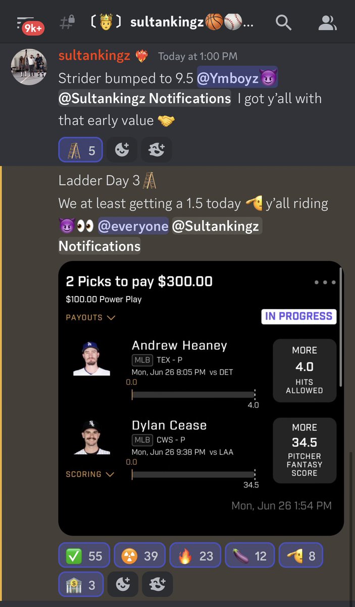 🪜DAY 3 🪜 Posted on the Discord🔥

💰From @Soloraofficial PREMIUM💯 capper

🔥If this cash he will do ladder challenge DAY 4🪜for free on Twitter and I will post for FREE🤑

#NBA #soccer #PP #prizepicksPotd #PrizePicks #potd #pod #prizepicksnba #NHA #Underdog
