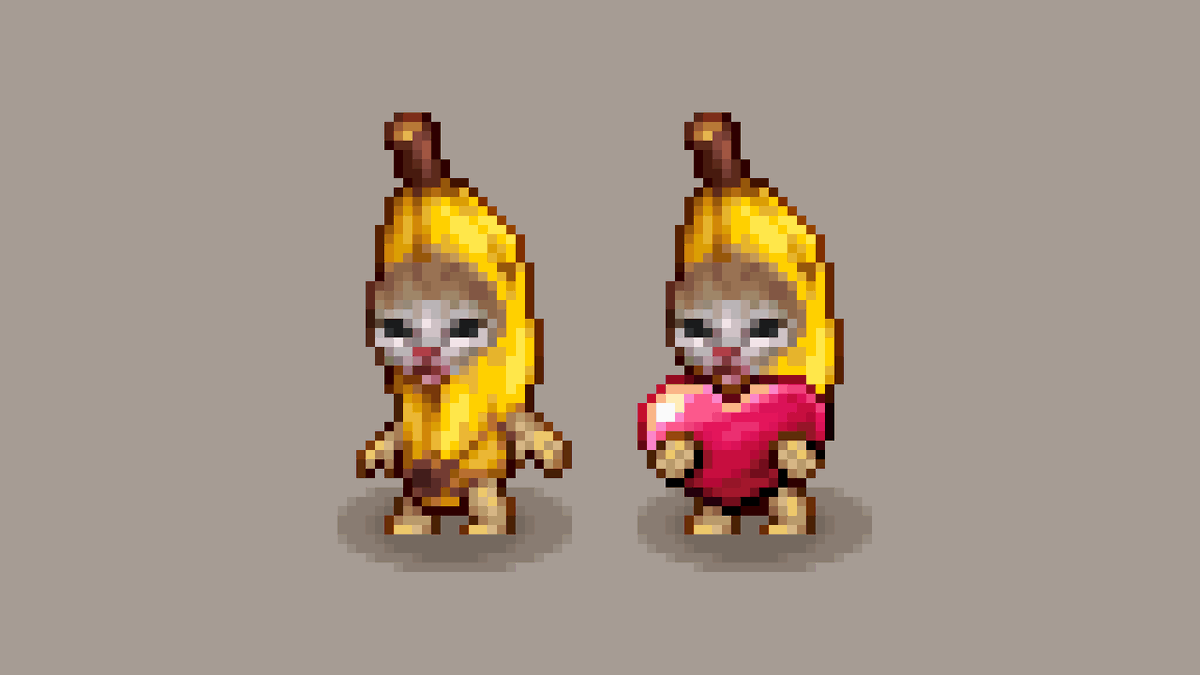 banana cat! 😻💗

#pixelart #aseprite #gamedev #bananacat