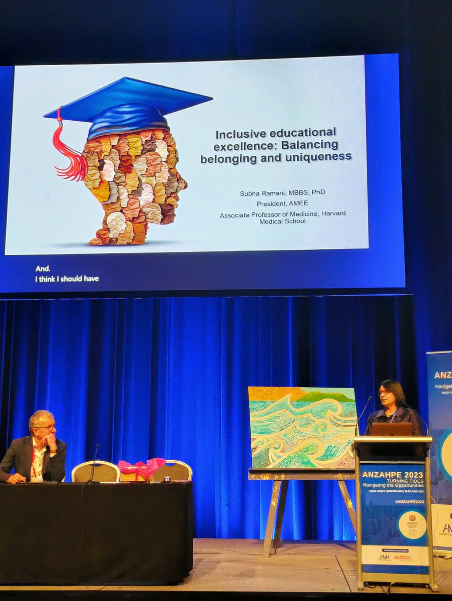 What a brilliant start to #ANZAHPE2023
We are officially kicked off for #ANZAHPE2023 with a beautiful cultural acknowledgement from Yugambeh Representative Luther Cora followed by the first Plenary session of the Conference with Professor @SubhaRamani !