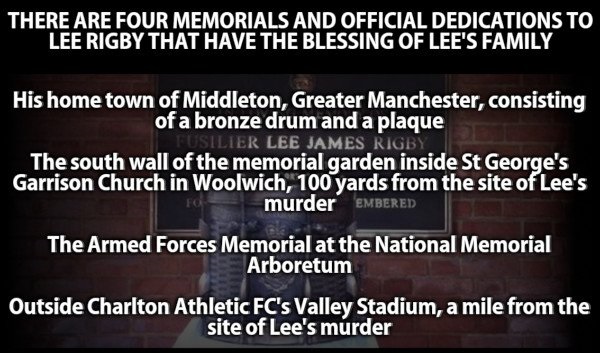 @DaveGorton2011 @susanstanwix Actually, Lee Rigby has 5 memorials in his name. These 4 and one near the site of his murder.