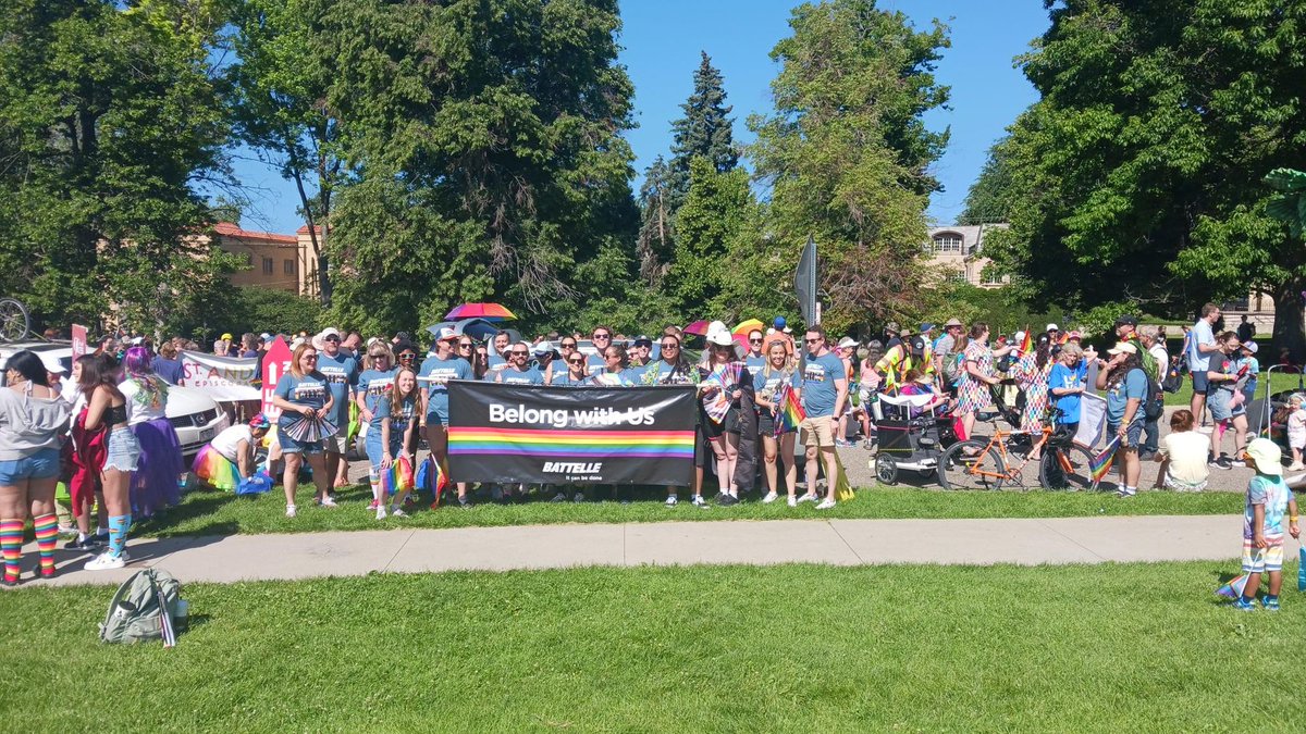 NEON_sci's tweet photo. Happy Pride!! Battelle and NEON staff had so much fun marching in the pride parade in Denver this past weekend!

Photo Credit: Melissa Petty 
#Battelle #NEON #Pride #Denver #Science https://t.co/909GqA0WgB