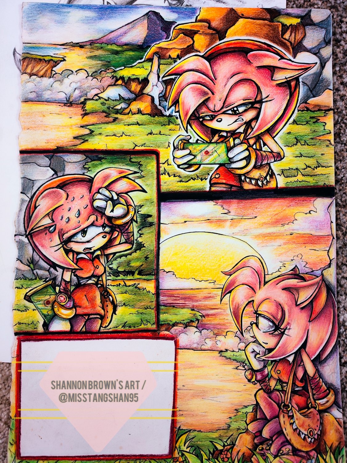🌹MissTangsanta95 ⚡🎄🎅❄️🦔🎨🤟 on X: Amy the Explorer 🦔🌹🧐This was a  Sonic boom comic I never went back to finish, there are some pages and  drawings I did for it, drawn with coloured