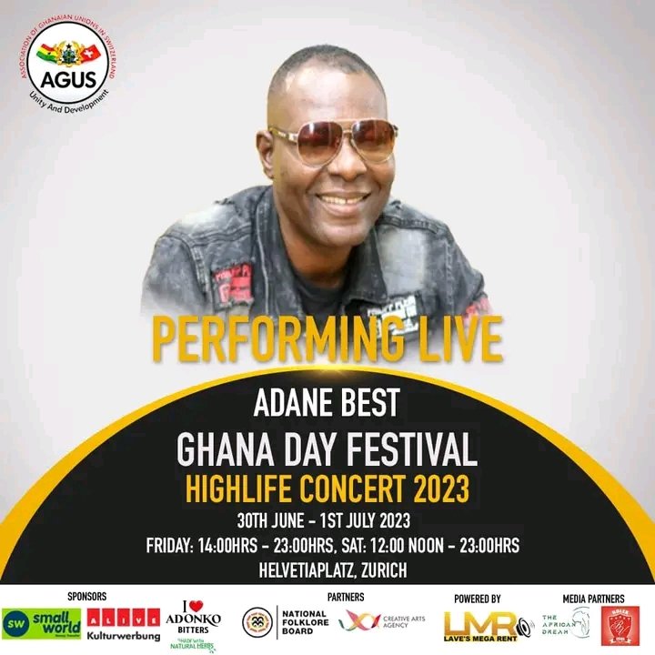 Zurich 🇨🇭 this 30th June &amp;  1st July 2023
Lets meet...❤️
#adanebest #ghanamusic #highlife
