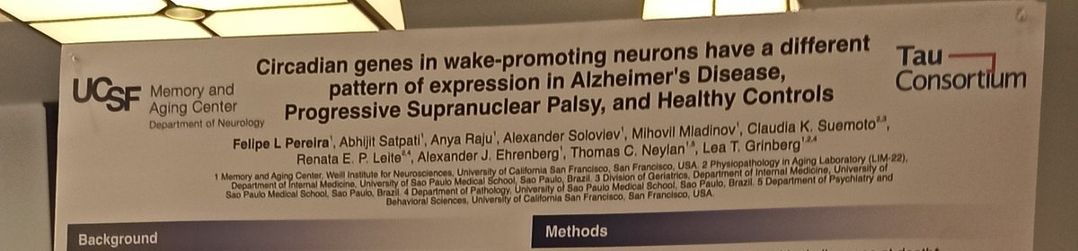 Circadian genes + wake promoting neurons. <a href="/GrinbergLab/">Grinberg Lab</a> <a href="/grinberg_t/">Lea T. Grinberg, M.D, Ph.D</a> #2023TCIM