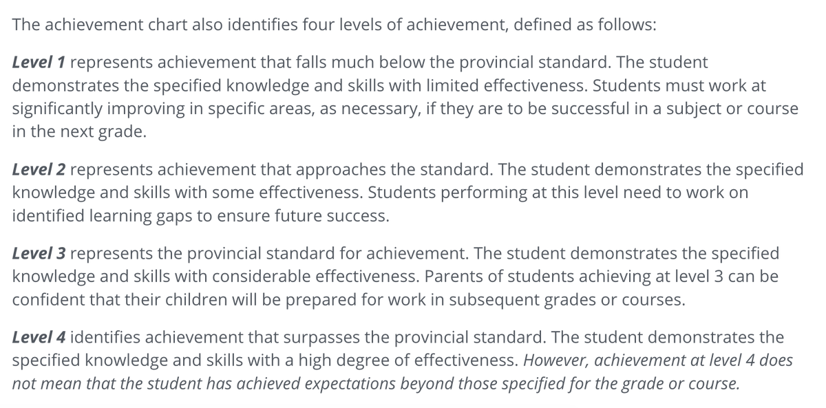 MsDoolan's tweet photo. @Move983 We already do in Grades 1-8 and have since 1998.  We just "translate" the achievement chart into letter grades for reports cards for families to more easily understand them. https://t.co/kLihDZCSNt