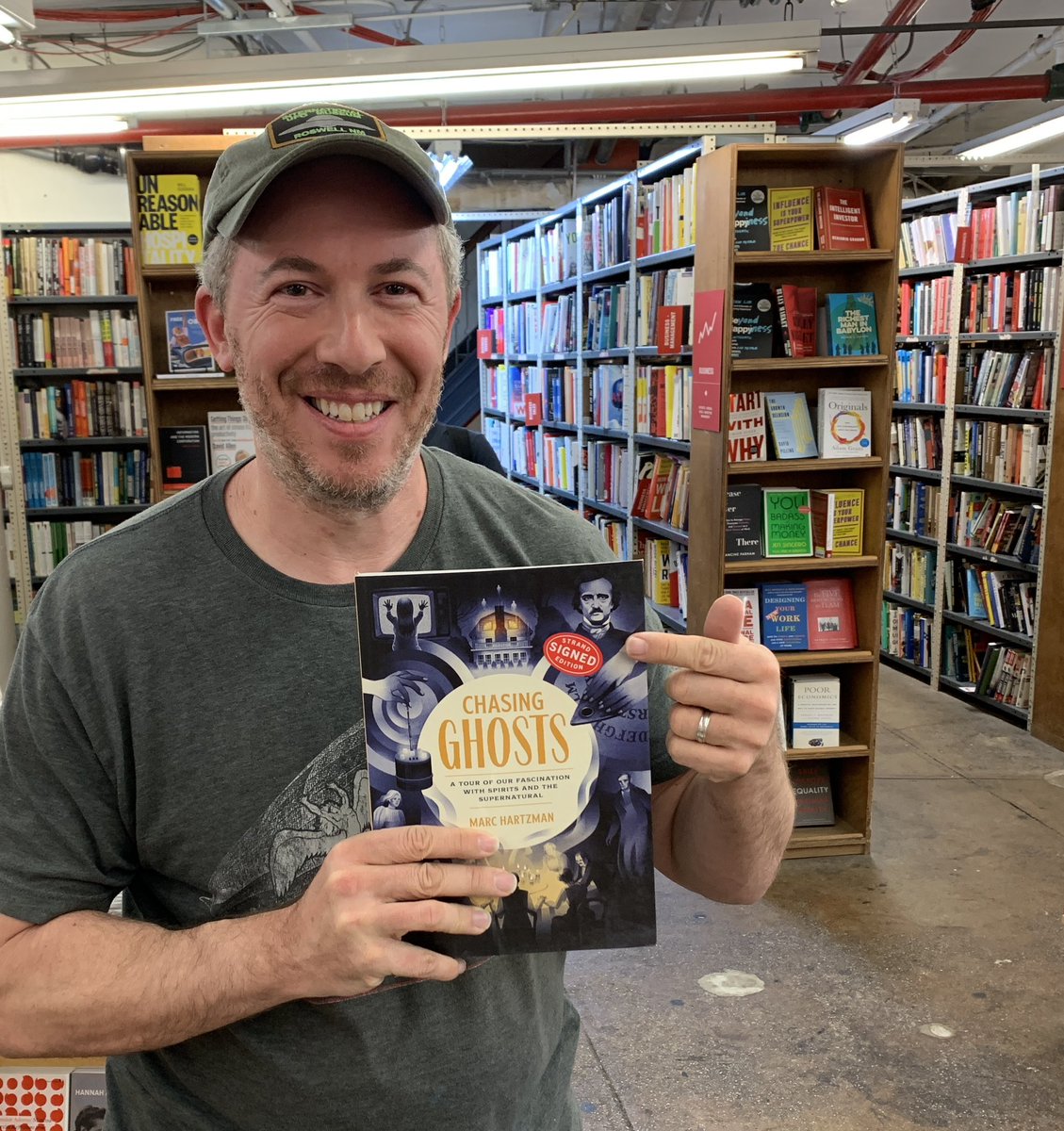 #ChasingGhosts at the @strandbookstore — now signed! Stop by and pick one up! @quirkbooks  #ghosts #paranormal #occult #spiritualism #ghostbooks