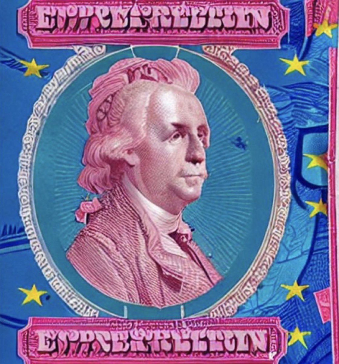 Stable Diffusion rendition of the Eurodollar-themed chewing gum that apparently existed in the ‘60’s, and was mentioned in the most recent episode of Odd Lots by Josh Younger.