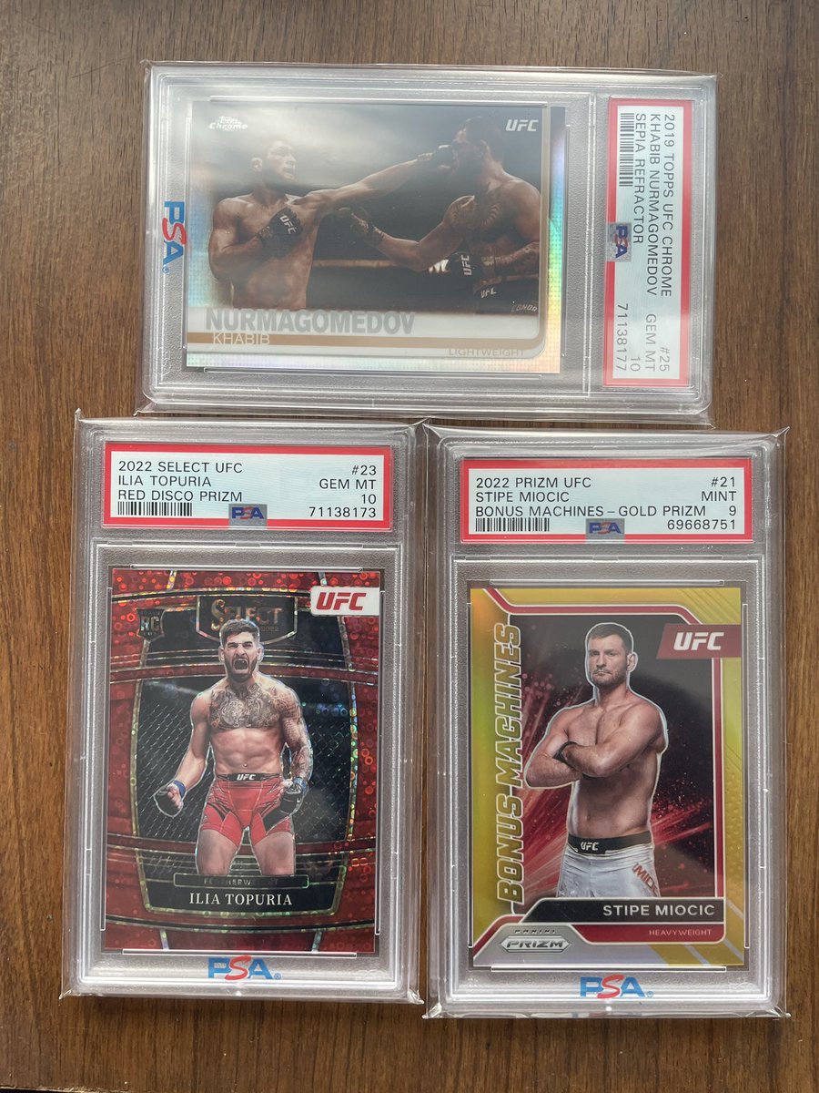 Highlight_Cards's tweet photo. @HiveCards @CardProtectors Sepia Khabib $150
Ilia red disco RC $120
Stipe Gold $50 https://t.co/UNkSKRcDN6