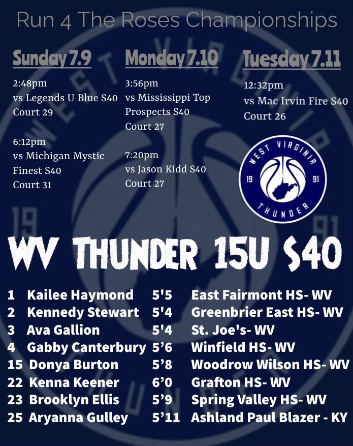 Select 40 Session 2 Schedule has been released. Can’t wait to watch this team improve!!!