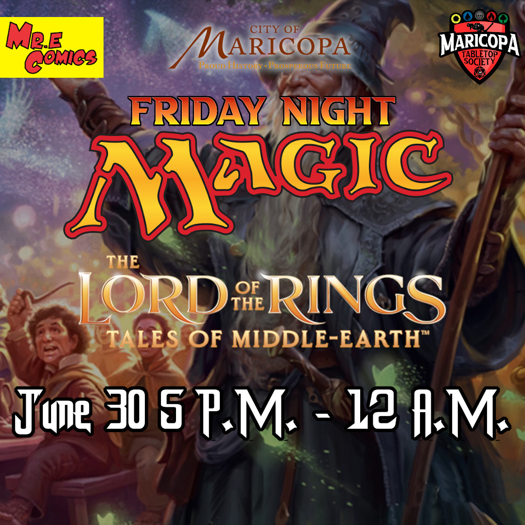 It's time to take another journey into the wondrous realm of Lord of the Rings! Join us this Friday at our local shop for a Draft Tournament of the new Tales of Middle-Earth set. Your epic adventure awaits! 🧙🏼‍♂️💫🗺 #FNM #LordOfTheRings #TalesOfMiddleEarth