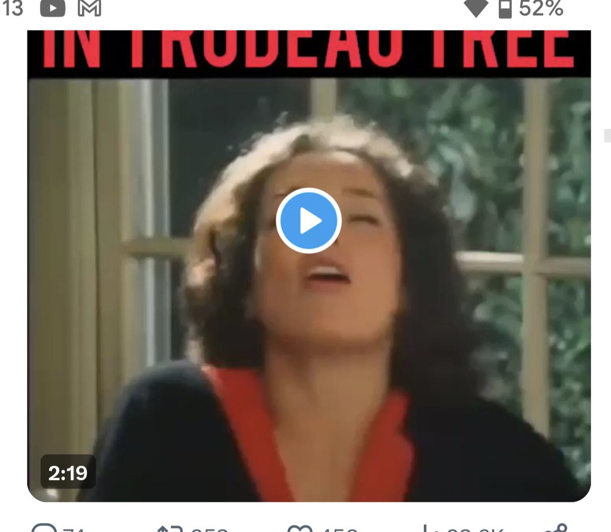 Just a friendly reminder to Fuck Trudeau. Trudeau's mom. Oh ya . Lololol