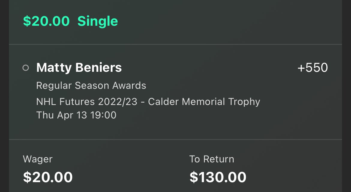 Should I be sweatin this out? Or does my boy Matty B got it locked up? #NHLAwards #SeaKraken