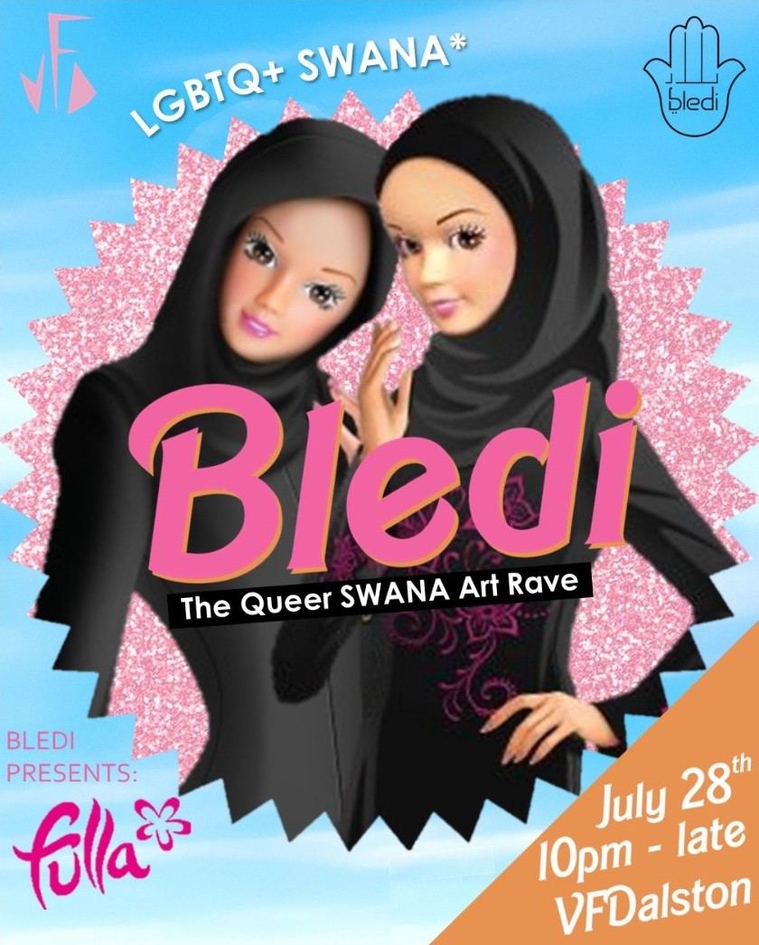 A night out that is SWANA centred - by and for QTIBPOC 🪬 Bledi starts on 28th July and will host DJs (inc myself) and drag performers from across the region, the first night is Fulla themed ❤️ early bird tickets sold out online but link in bio for tickets (@/blediparty on insta)