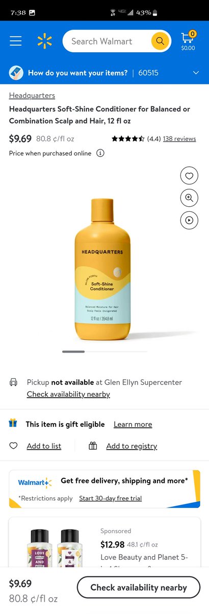 FiraFirecat's tweet photo. @Walmart Oh really? Your site says otherwise. Nothing for the shampoo either OR the balanced scalp scrub. Doesn't matter anymore anyway, I'm getting something different that's more easily accessible and doesn't require jumping through hoops. #yeahokaysure https://t.co/kdXTdlkFFn