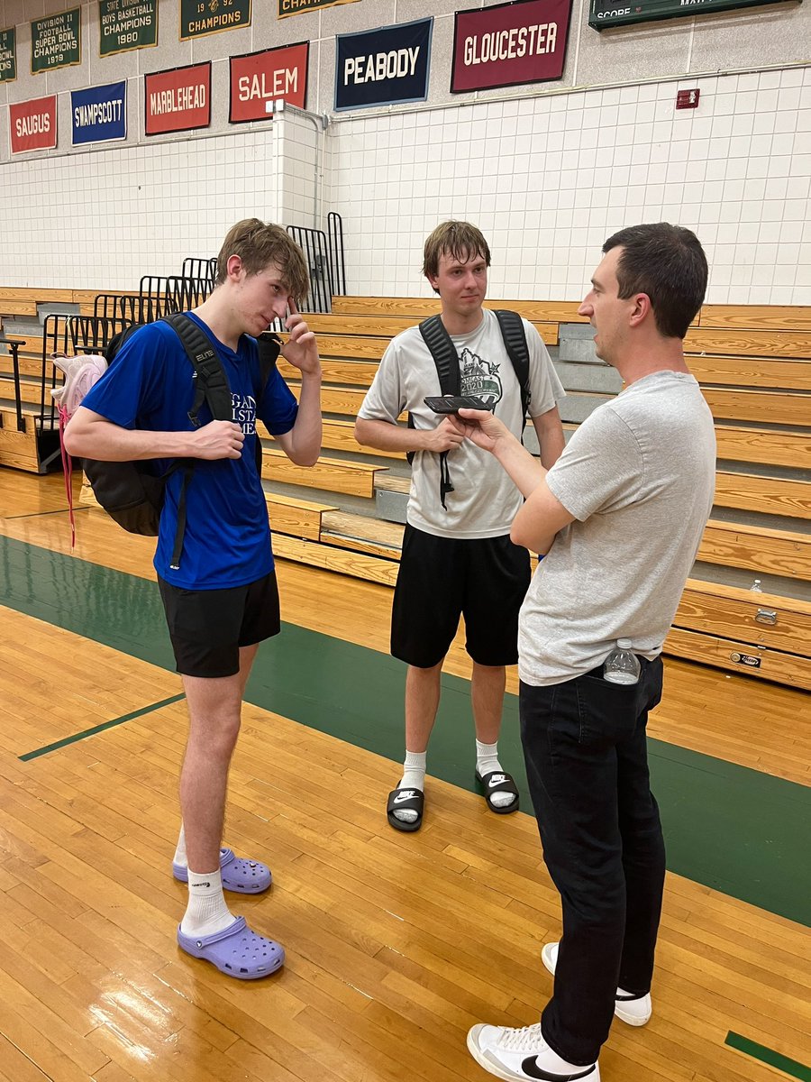 One last hurrah for <a href="/SJPHoop/">SJP Basketball</a> catholic conference all stars Mike O’Brien and <a href="/buys_liam/">Liam Buys</a> 🥺🏀