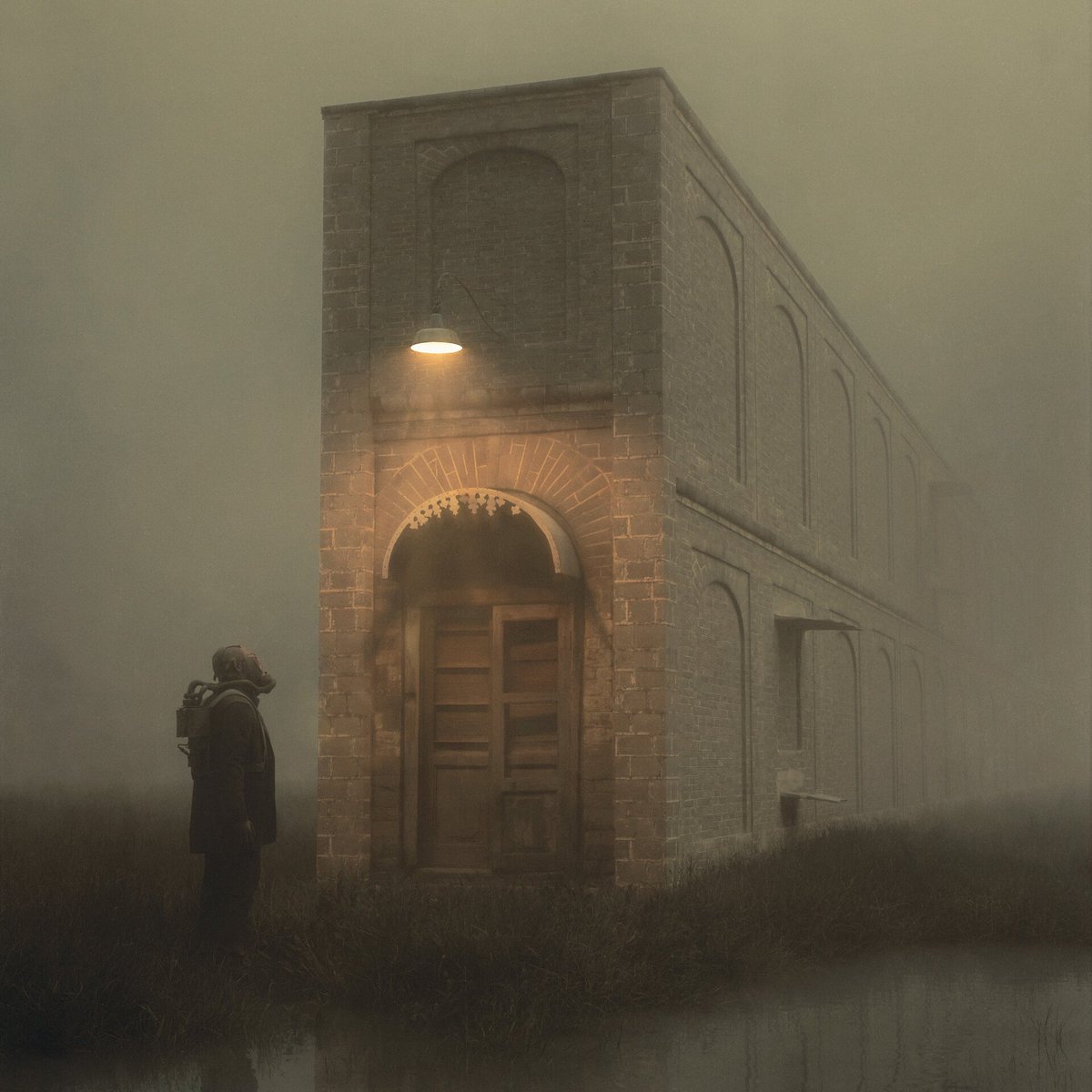 Waterfront Hotel by Huleeb Art
#digitalart #surrealart #fog #Fantastico