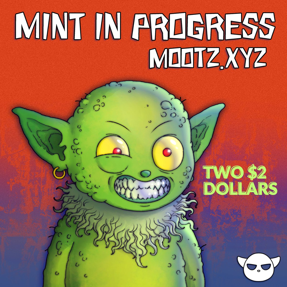 Our mint is open for $2 FCFS, Ethereum. 

Verify inside discord afterward.