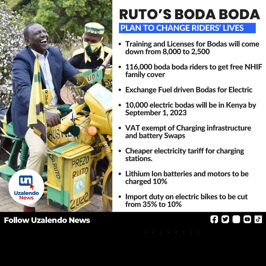 President William Ruto plan to transform the bodaboda sector. #BodaBodaCare