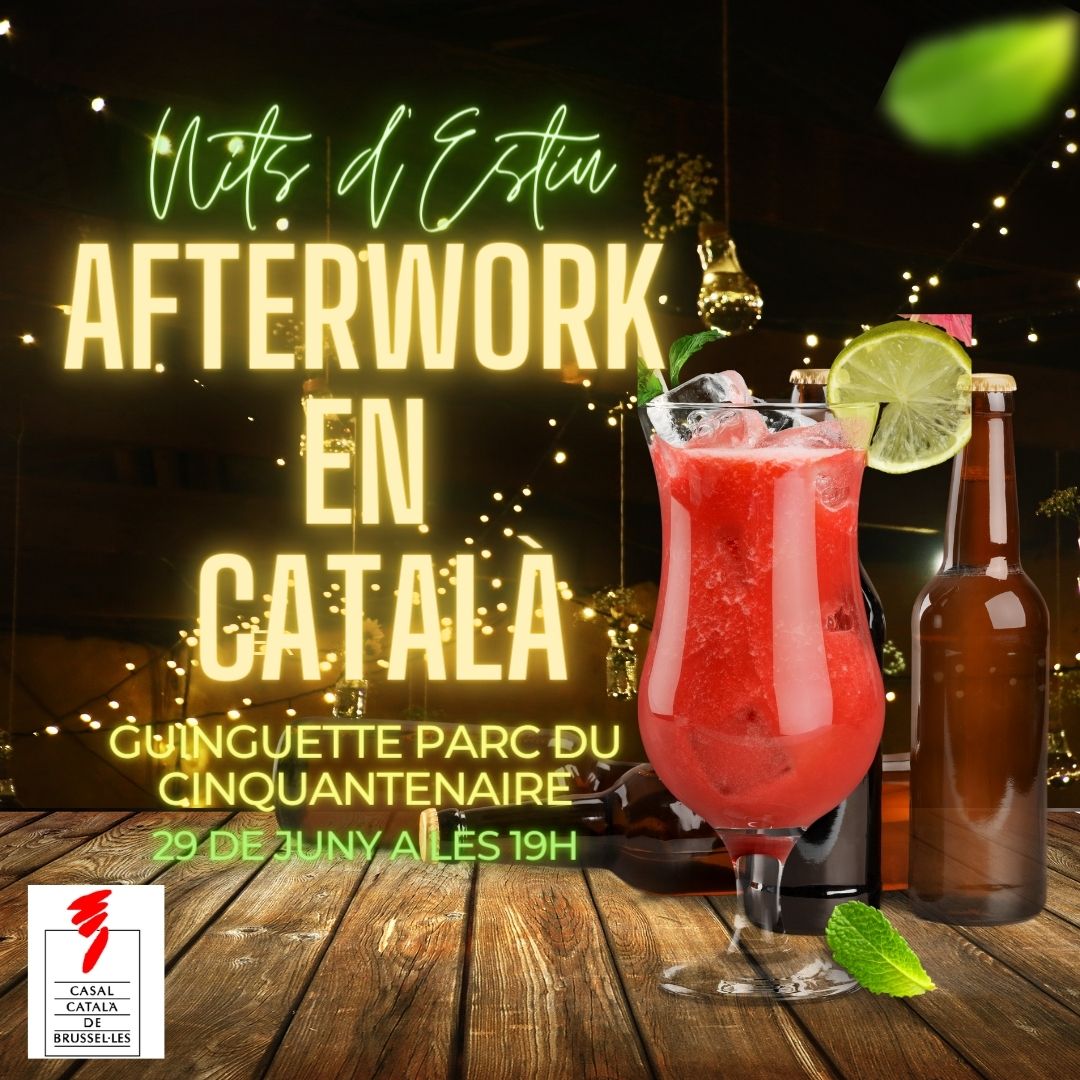 CasalCatBRU's tweet photo. Afterwork a la fresca! 
Ara sí que sí! Últim esdeveniment de la temporada 2022-2023 abans de marxar de vacances! 

Vine a conèixer altres catalans aquest dijous 29 a la Guinguette del Parc du Cinquantenaire! https://t.co/fBn62X4uCQ