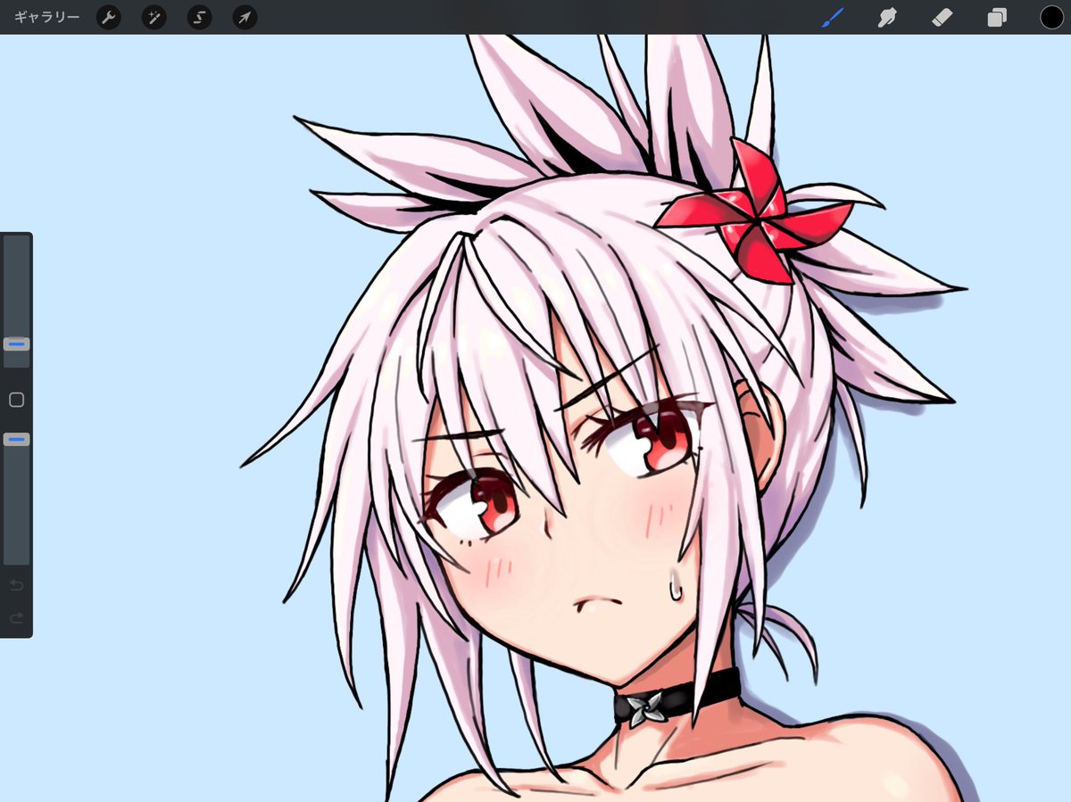 ほっぺの斜線のやつ 