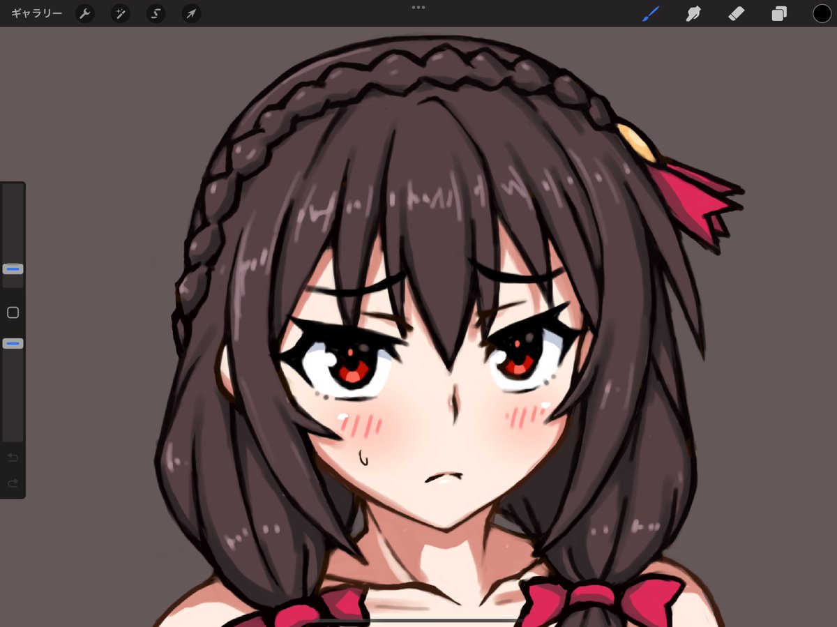 ほっぺの斜線のやつ 