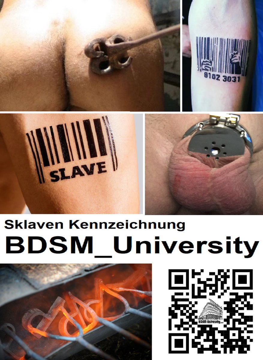 Slave identification, tattoo, branding, chastity cage, collar, ...
An important aspect for the slave to feel he is property, he no longer belongs to himself, ...