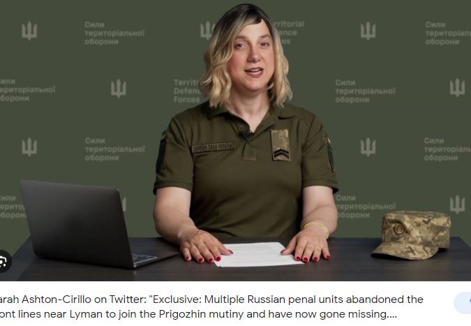 @OskanaShadow In this recent tweet, where she argued the Prighozhin mutiny is causing mass defections, there seems no injury to her hands. She also does not seem to be in a frontline trench.