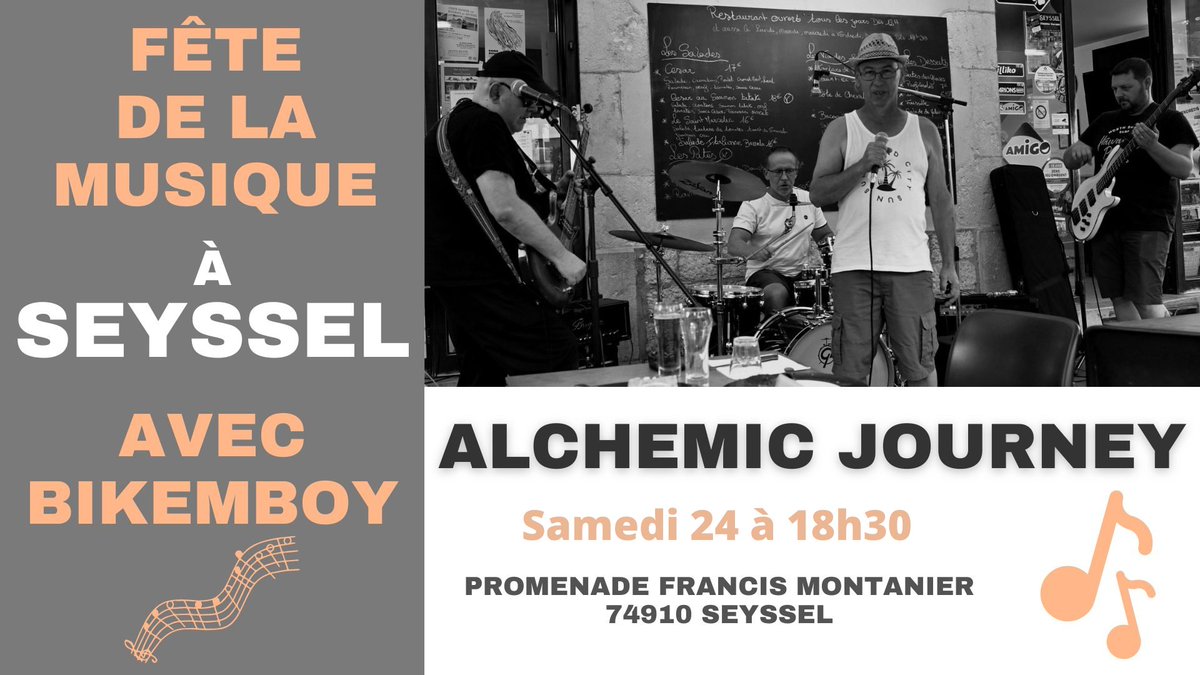 AlchemicJourney's tweet photo. #Music #Rock #ProgRock #Blues #Stoners #Pop #Folk #Musique #Art #Culture #Seyssel #HauteSavoie #BellegardeSurValserine #Valserhone #LesNeyrolles #Live #Concert https://t.co/YAGKmKHxQH