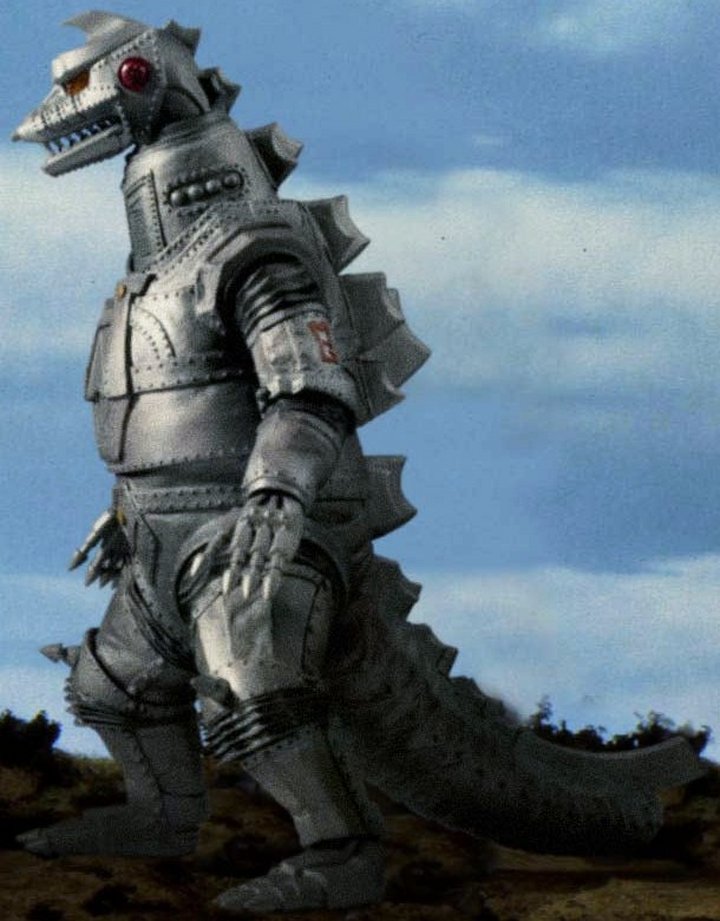 Mechagodzilla:
He stares idly at televisions and listen to static