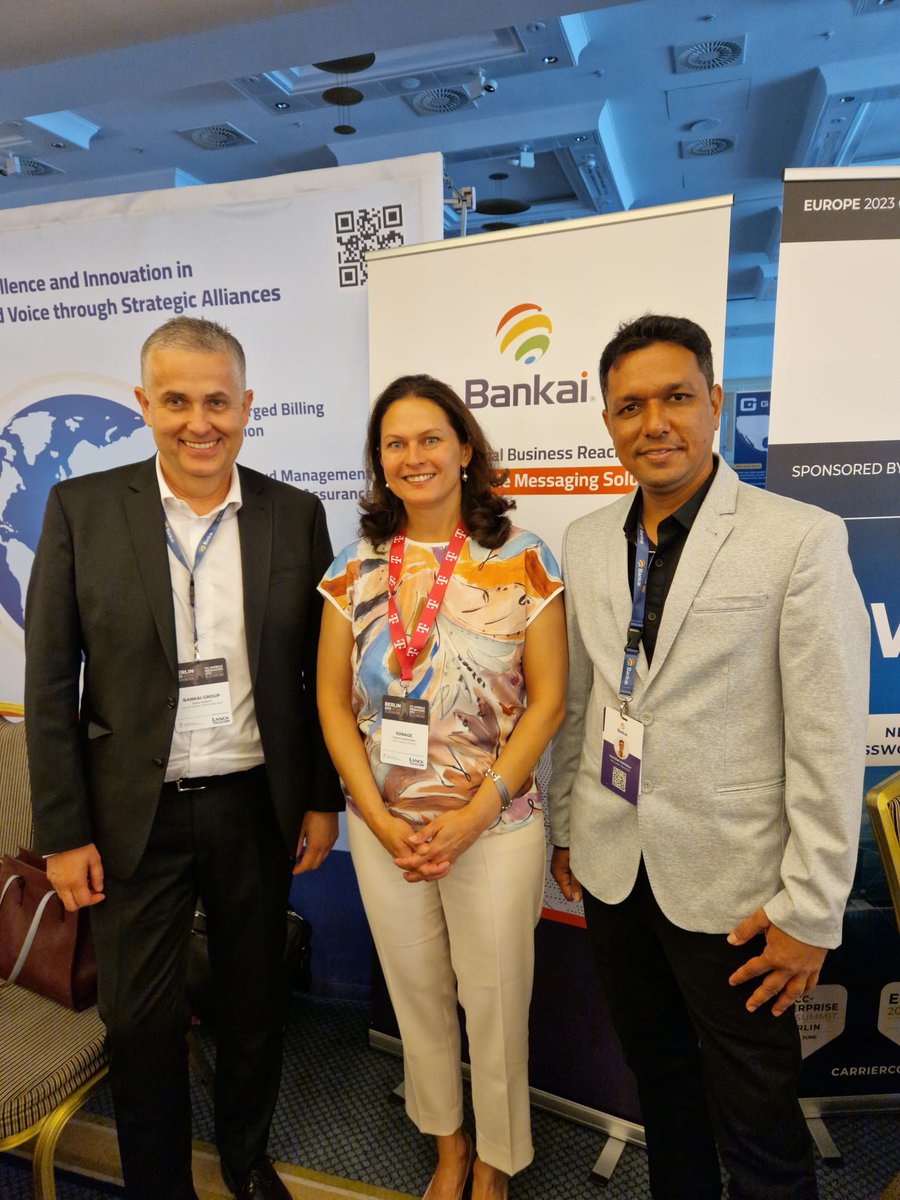 Bankai_Group's tweet photo. Day 1 at CC Mobile Messaging Summit 2023 wraps up in a blaze of innovation. From engaging sessions to visionary discussions, the stage is set for an eventful Day 2. Schedule a Meeting: https://t.co/z0USKe6nS3
#Bankaigroup #mobilemessaging #messaging #telecom #berlin #networking https://t.co/FfDroKGCnr
