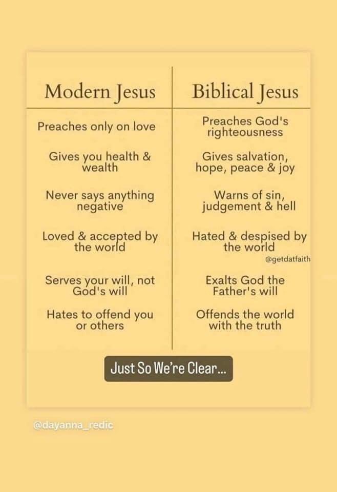 Biblical Jesus is the ONLY Jesus.