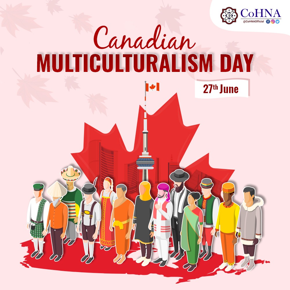 CoHNAOfficial's tweet image. Canadian Multiculturalism Day, observed on June 27th in Canada, is a celebration of the cultural heritage of all Canadian communities that have contributed to the growth and prosperity of the country.
#Canada #multiculturalismday #multiculture  #hinducanadians #hinduism