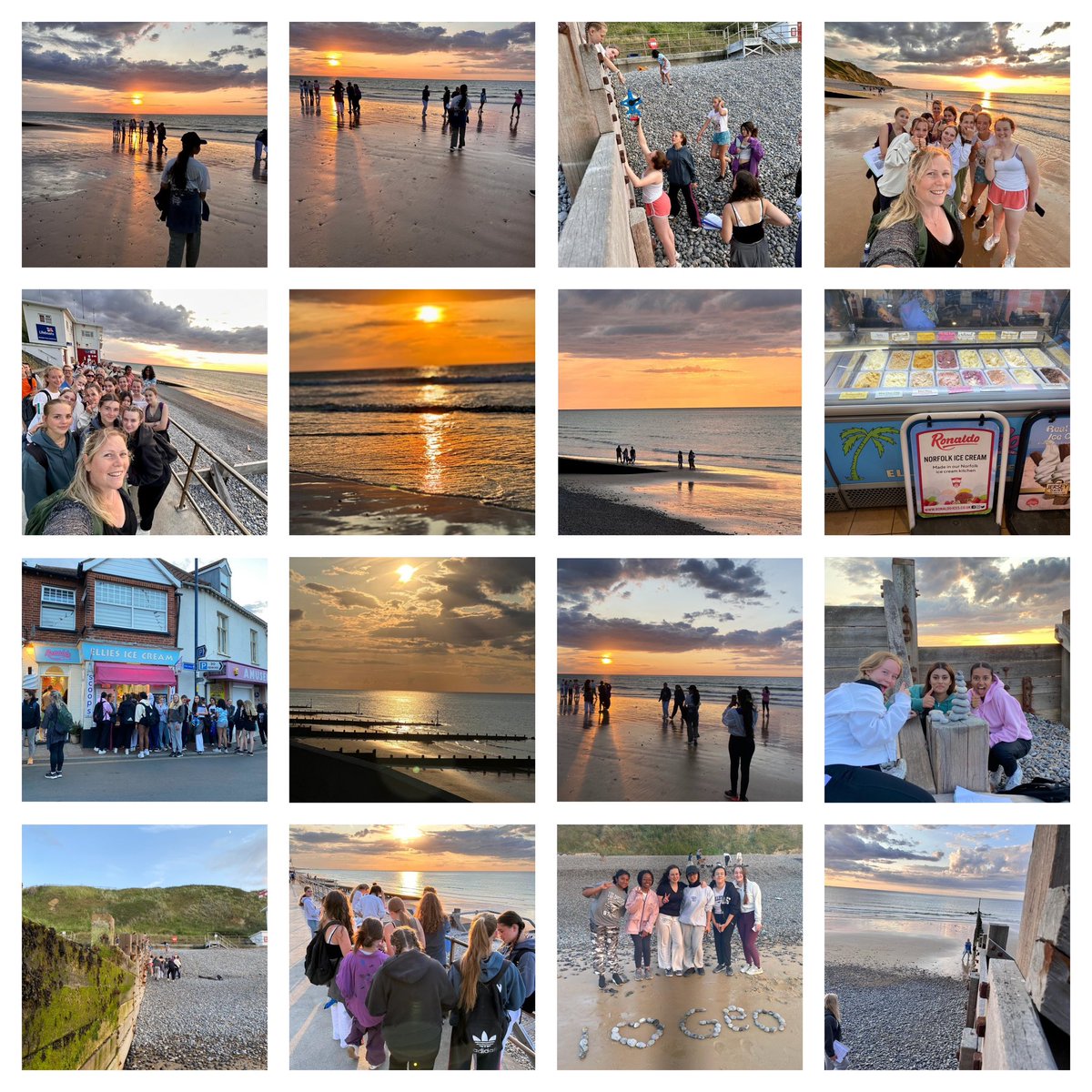 An evening of fieldwork to work with the tides was fantastic - helped by ice cream and a sunset 🌅 🍦#fieldwork #VisibleGroyneHeight #CoastalManagement #NationalFieldworkFortnight #HappyGeographers