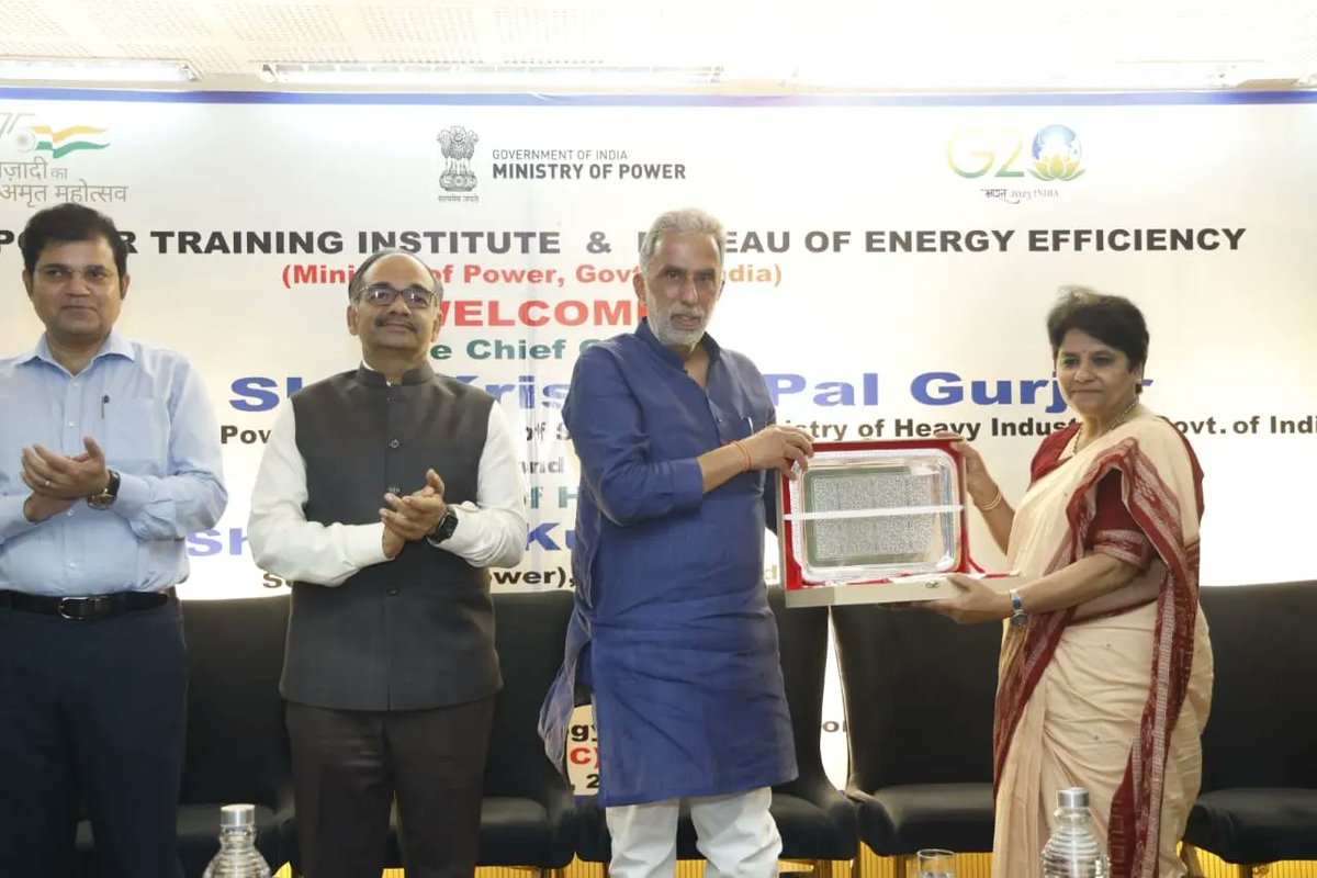 MinOfPower's tweet photo. Hon'ble Minister of State for Power and Heavy Industries, Shri Krishan Pal inaugurated UTPRERAK - India's Centre of Excellence for Energy Efficiency Technologies at NPTI, Badarpur, New Delhi on June 26, 2023.
@KPGBJP
@beeindiadigital
@NPTIMoPGoI
#UTPRERAK #EnergyEfficiency https://t.co/1IgQru8JlV