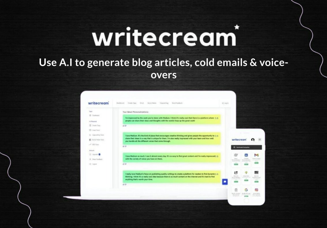 techexposal's tweet image. Writecream AppSumo Lifetime Deal $59, Create Your Quality Content in 30 Seconds!
Read our blog: wp.me/peaFjj-2tw
#aiarticlewriter #aiwritingtools #aiblogwriter #aicontentwriter #aiwritingtool #writecream #writecreamappsumo #appsumowritecream #appsumodeal #techexposal