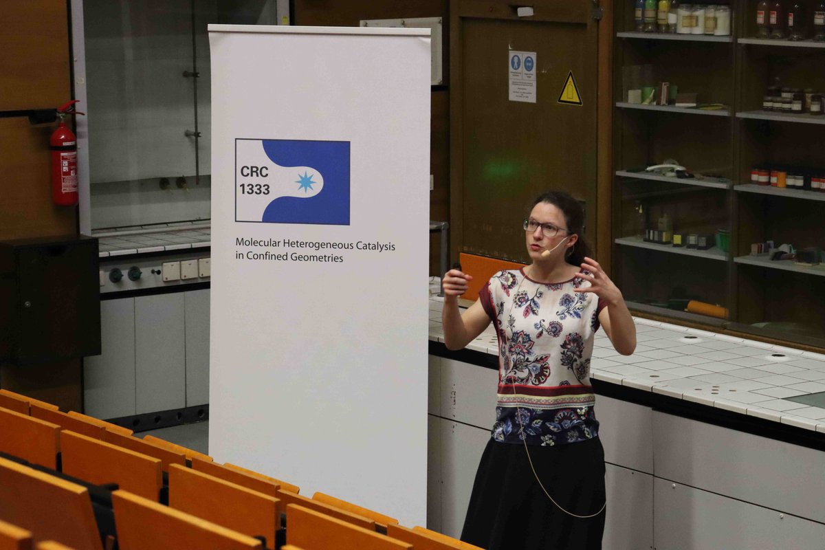 Thanks to Constanze Neumann for a great scientific talk in our @crc1333 colloquium and interesting insights into her career path. We look forward to discussing with her further at our Status Meeting in July! @neumann_lab #WomenInSTEM #Catalysis