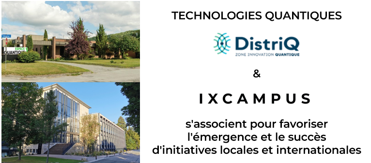 📣DistriQ, Zone d'innovation quantique de Sherbrooke,  &amp; <a href="/iXcampusSGL/">iXcampus</a> signent  un accord de 5 ans pour faciliter l’émergence d’initiatives pour la  détection, l’accompagnement et l’émergence de talents et d’entrepreneurs  dans le domaine #quantique
👉bit.ly/3PFecie
