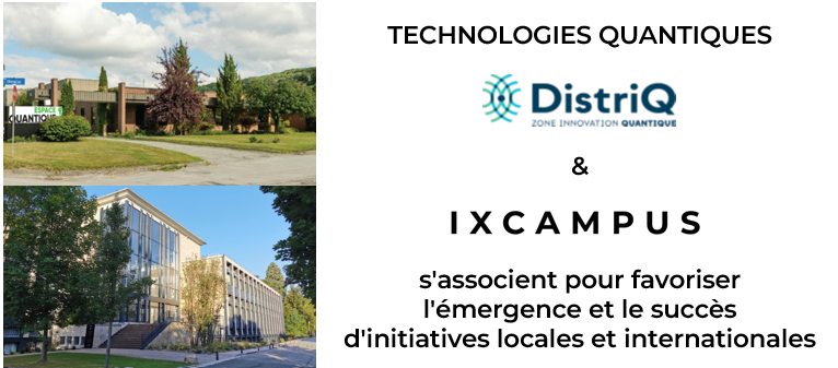 📣DistriQ, Zone d'innovation quantique de Sherbrooke, & @iXcampusSGL signent un accord de 5 ans pour faciliter l’émergence d’initiatives pour la détection, l’accompagnement et l’émergence de talents et d’entrepreneurs dans le domaine #quantique 👉bit.ly/3PFecie