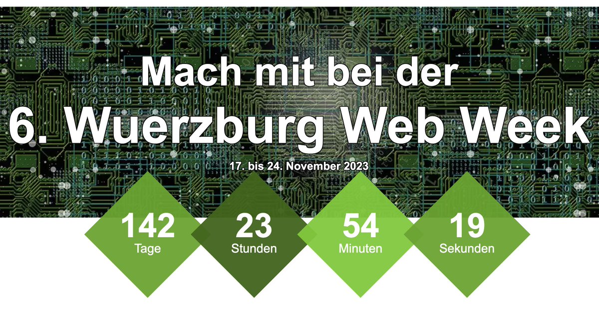 wueww's tweet photo. Das Warten hat ein Ende: Der Countdown für die WueWW 2023 läuft! 🥳

Pls ❤️ und RT, damit möglichst viele davon mitkriegen. 🙏 https://t.co/zaARFBYAJT