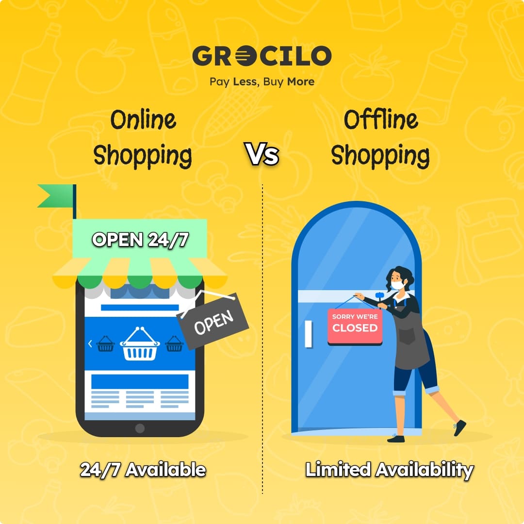 Coming soon 🔜
Online shopping Vs Offline shopping -
#grocilokarlo