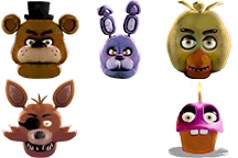 freddy fazbear, chica, foxy, and bonnie (five nights at freddy's