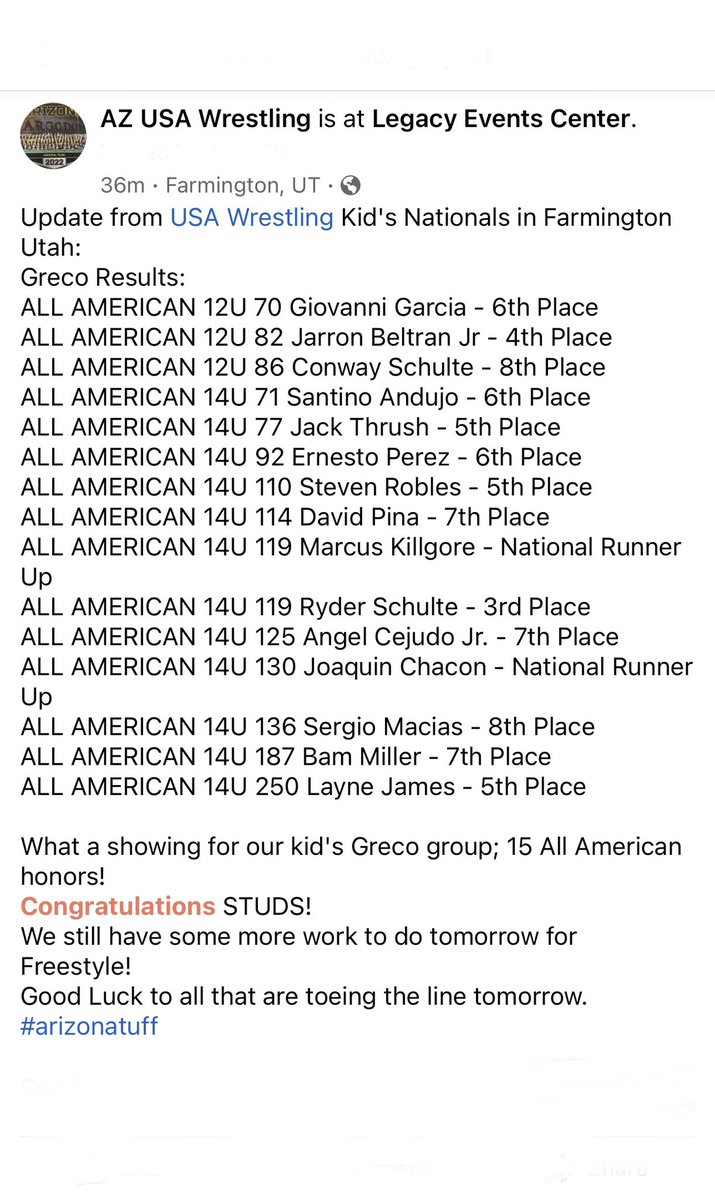 Arizona Wrestling tweet media