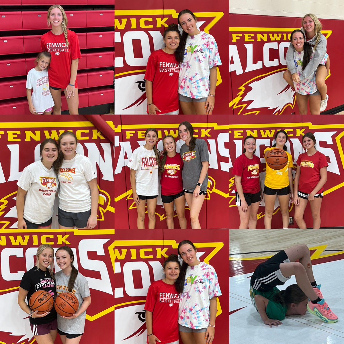 BFHSFalconsGBB's tweet photo. Also, shout out to our camp leaders! They made this 1st day one to remember! Go FALCONS🏀 https://t.co/FjknpqbP6B
