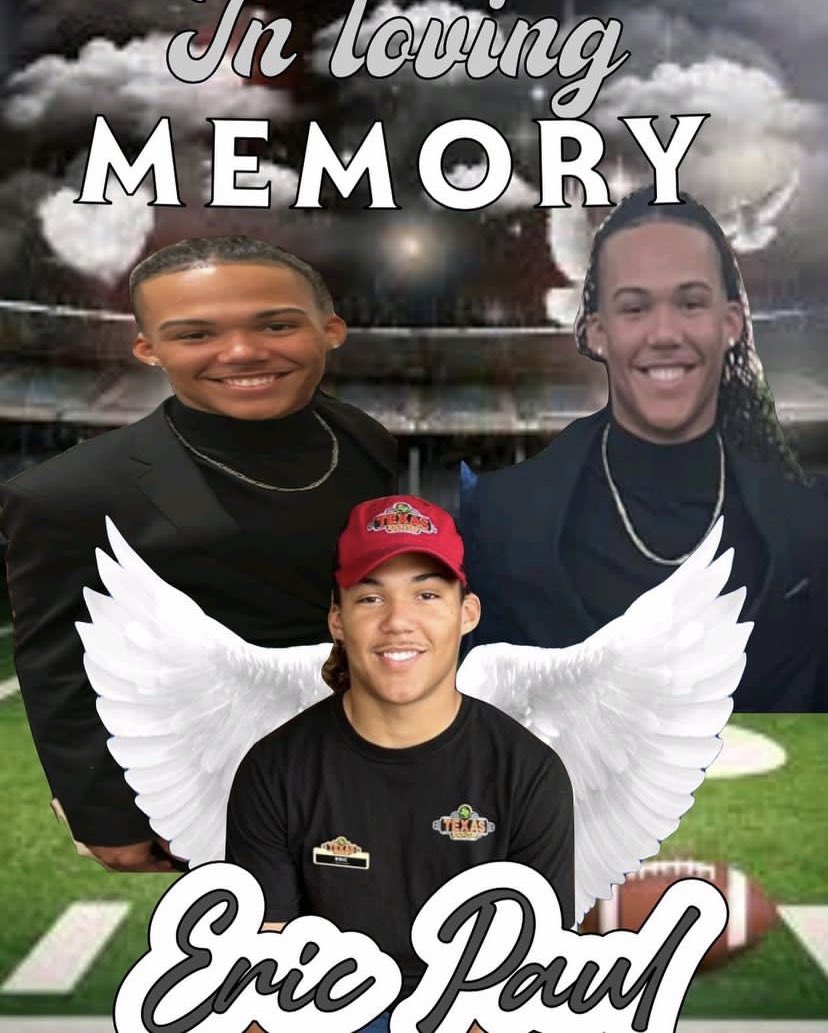 JCgibbsfootball's tweet photo. Gone but not forgotten. We love you Eric. Prayers to his family during this difficult time thank you. https://t.co/gpuUC6XORy