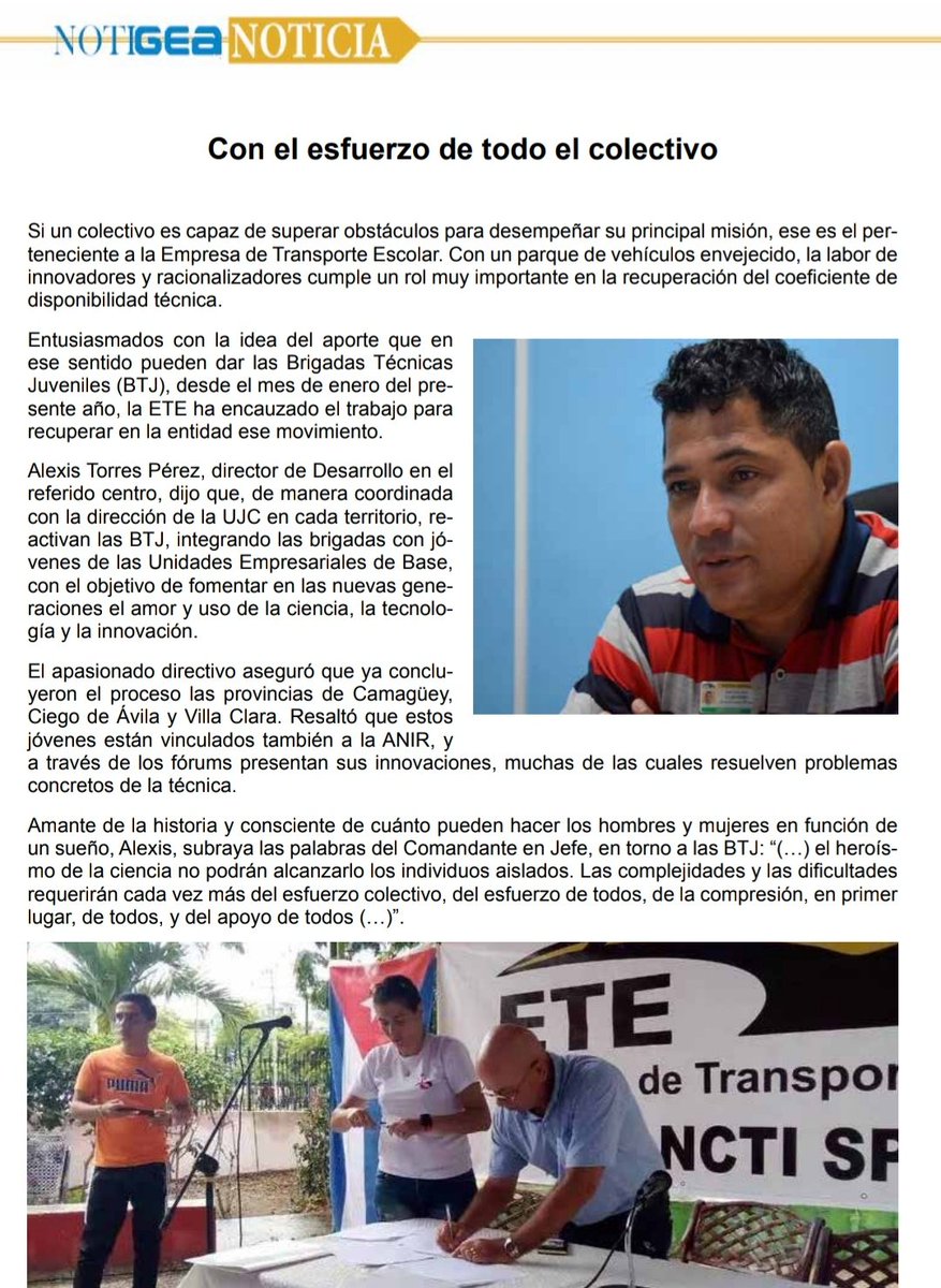 'El próximo 28 de junio es un día especial para reconocer a los trabajadores del transporte que están detrás de cada viaje, cada entrega, cada movimiento. ¡Feliz Día del Trabajador del Transporte!'

#52Aniversario #TransporteCuba 
#JóvenesTransportistas 🛣️ #GEA
@MitransCuba