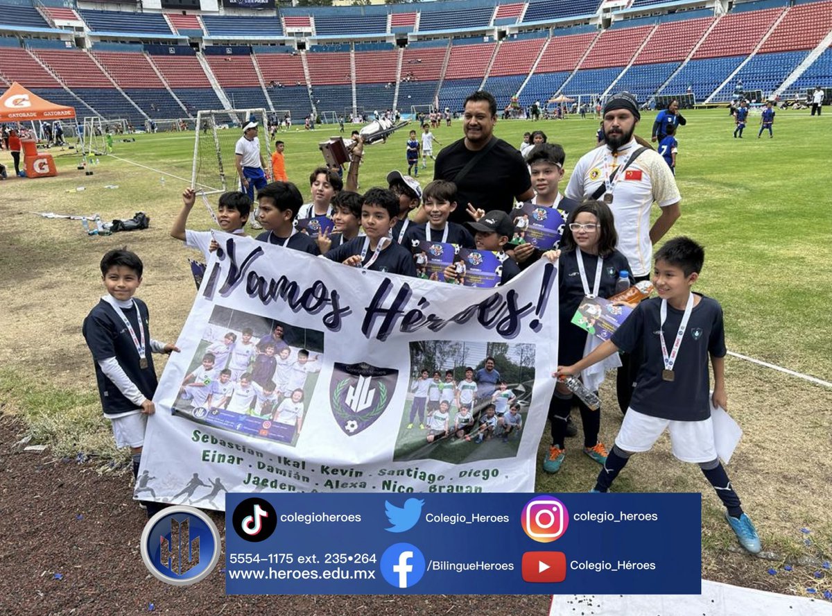 🏆⚽️💙 ¡Estamos muy orgullosos de nuestros equipos de fútbol! Felicitamos a primaria alta por obtener el campeonato y a primaria baja y secundaria por el tercer lugar de sus ligas. 💙⚽️🏆

📞5554-1175 ext. 235•264
📱55-3434-8579
💻 heroes.edu.mx
#ultimahora #coyoacán