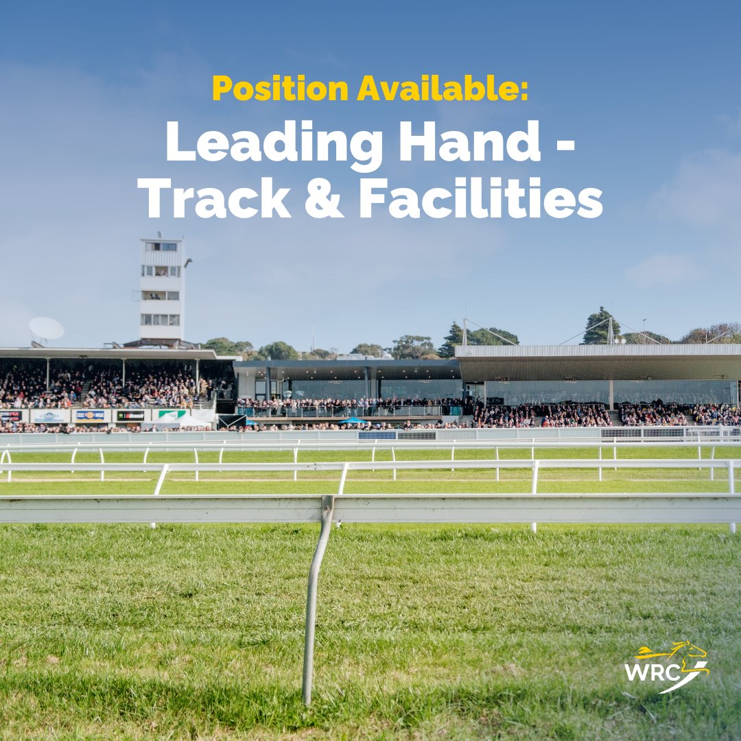 We are hiring! If you think our newly added Leading Hand role could be for you, please contact us at wrccareers@warrnamboolracing.com.au. Job ad 👉 seek.com.au/job/68382836