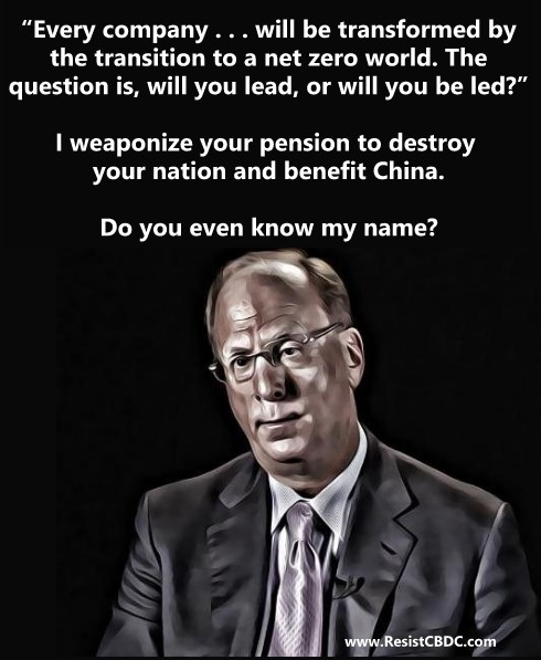 🟦 'Net zero means zero for you peasant' says @jordanbpeterson and he is 100% correct.  This is #GreatReset + #Agenda2030. 

Larry #Fink of @BlackRock  is using $10,000,000,000,000 of our pension funds to push this.

RT 🔁 if you reject the WEF-UN-WHO cabal.